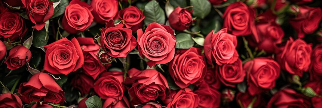 Beautiful and romantic Red Roses background