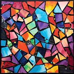 Mosaic tiles pattern background, Generative ai.