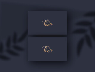 Qo logo design vector image