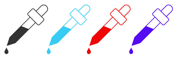 Dropper icon. Medicine object set line vector ilustration.