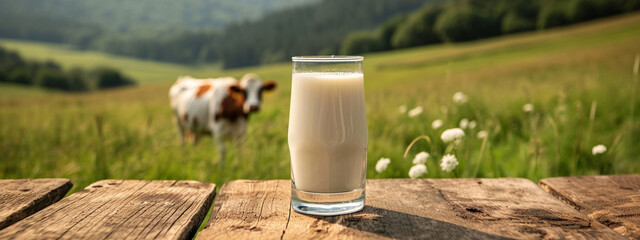 A cup of milk. selective focus. Generative AI, - obrazy, fototapety, plakaty