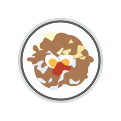 Siomay indonesian traditional food vector illustration of, food illustration, art, local art, flat design, food icons