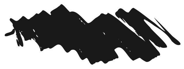 Scribble with a black marker. Black hand drawn design element on white background. Vector illustration