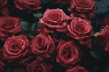 color beautiful abstract floral macro background close, top view of rose flowers as a background close up Backdrop of colorful roses, It will enhace the beauty of your work,  AI Generated