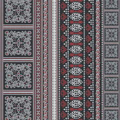 Floral ethnic pattern fabric design ready for txtile use.