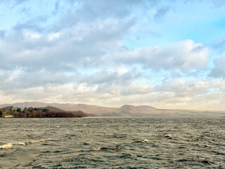 Fototapeta na wymiar Panoramic view of Loch Lomond, Scotland