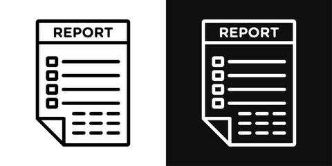 Report icon set. vector illustration