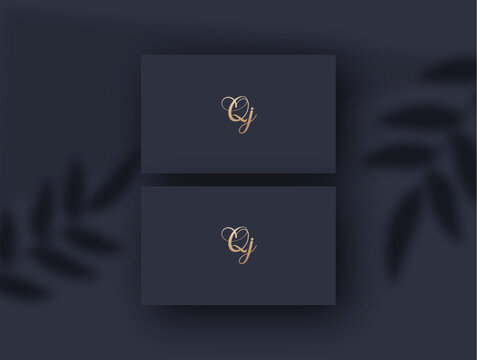 Qj logo design vector image