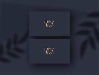 Ql logo design vector image