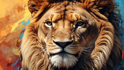 portrait of a lion portrait of a tiger portrait of a lion