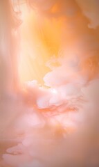 Abstract heaven clouds in peach tone background. Pink fog and mist, fantasy texture