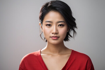Asian young woman fashion portrait in the studio