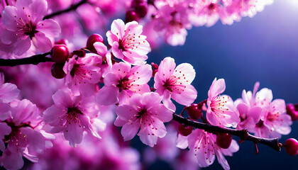 Beautiful Cherry blossom, Cherry Blossoms in Spring, fresh Pink cherry blossoms, Peach flowers, Small depth of field, Mandelblüte, Pfalz, Spring pink flower, Plum blossoms, fruits blossom