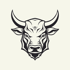 Buffallo logo design vector template