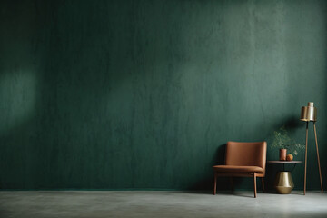 green plaster wall background