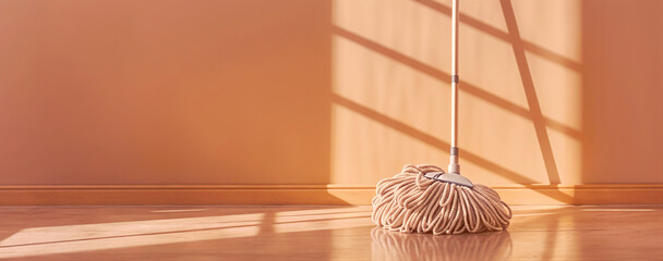 Cleaning tools on a neutral background, Cleaning equipment. Lifestyle. Cleaning concept. Background for banner, flayer, advertising. With copy space.