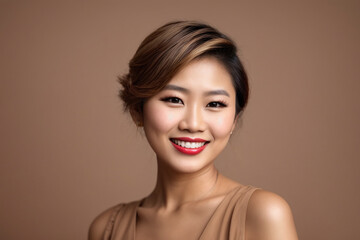 Asian young woman fashion portrait in the studio