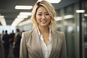 portrait of a Asian young businesswoman in the office