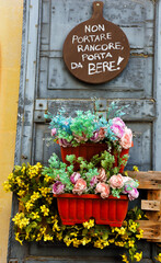 typical local wine bar in the historic center of galatina lecce italy