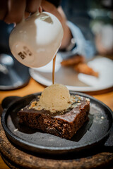 Brownie with Vanilla Ice Cream