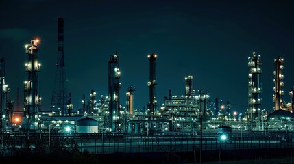 Oil refinery, Oil refinery in the industrial zone. Created with Generative Ai technology.