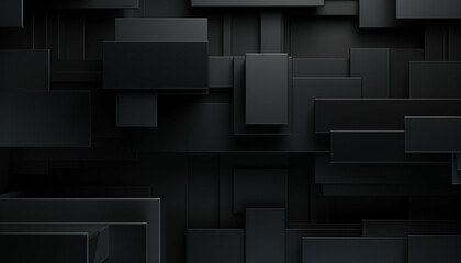 Black abstract geometric background. Modern shape concept