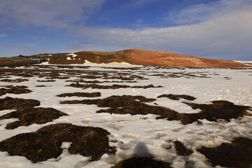 Leirhnjúkur is an active volcano located northeast of Lake Mývatn in the Krafla Volcanic System, Iceland