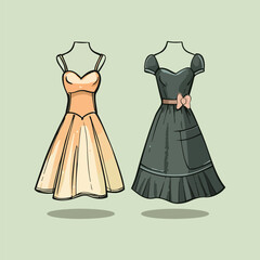 illustration of a dress design 
