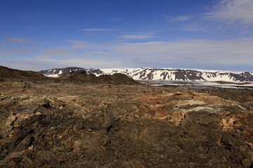 Leirhnjúkur is an active volcano located northeast of Lake Mývatn in the Krafla Volcanic System, Iceland