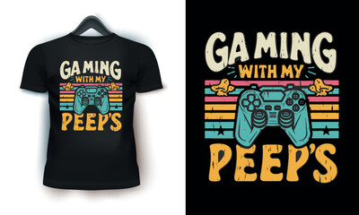 Obraz premium Vector Creative Gaming Styling T-shirt Design