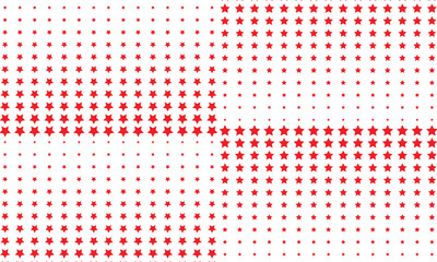 abstract repeatable big to small red star vector pattern.