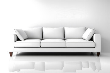 Obraz premium white sofa in a white room