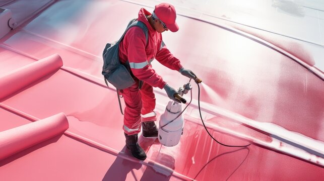 Roof color spray, painting, coating and leakage prevention service , roof surface coating, modern paint technology