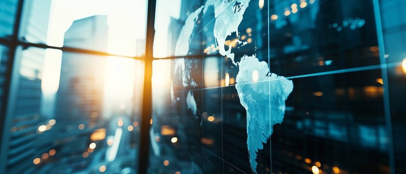 International Global business trade. Concept of global communication