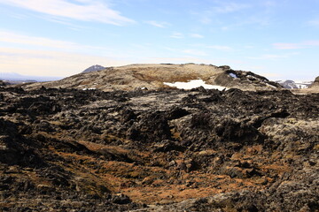Leirhnjúkur is an active volcano located northeast of Lake Mývatn in the Krafla Volcanic System, Iceland