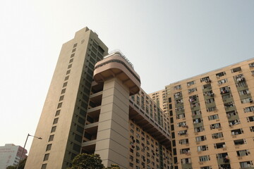 Obraz premium city skyscrapers, A crowded city, a dense cluster of building