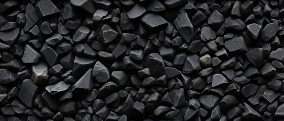 Pebble stones black surface