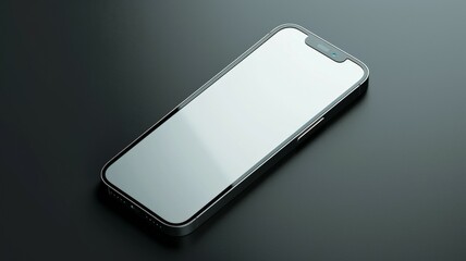 New mobile phone model presentation on dark background, smartphone flatlay mockup as app template and brand marketing design.