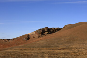 View on a mountain in the Northeastern Region of Iceland