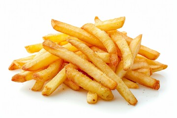 potato fry on white isolated background
