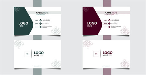 New Professional Modern Business Card Design Template 