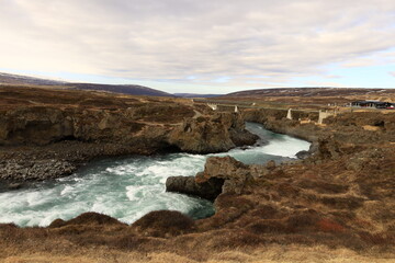 Goðafoss is a waterfall in northern Iceland