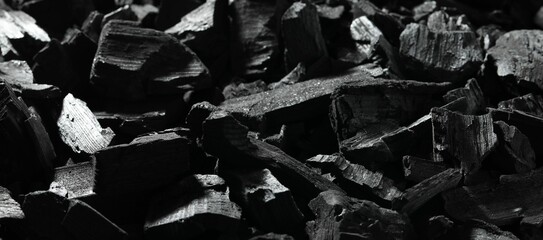 Heap of coal as background, closeup view