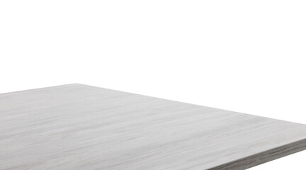 Empty light wooden table isolated on white