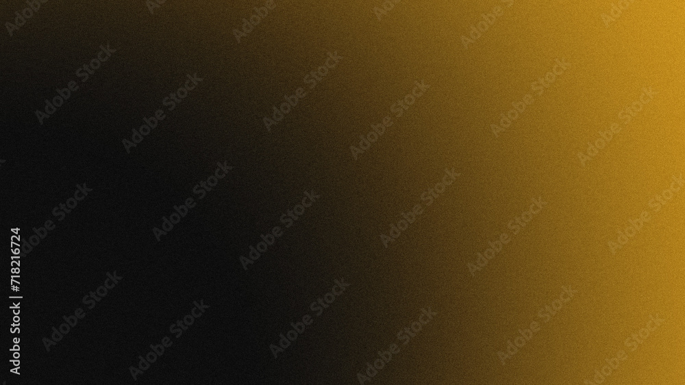 Wall mural Black to Yellow Grainy Gradient Background, noise texture, blurred gradient background. abstract gradient background. Backdrop for header, banner and webpage.