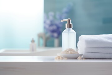 Fototapeta na wymiar soap and towel in bathroom