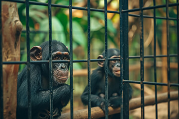 Animals in the in cage