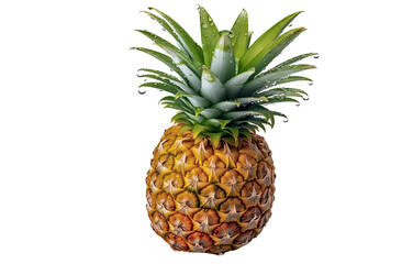 Fototapeta premium Tropische Frucht, Ananas, freigestellt vor transparentem Hintergrund, Generative AI