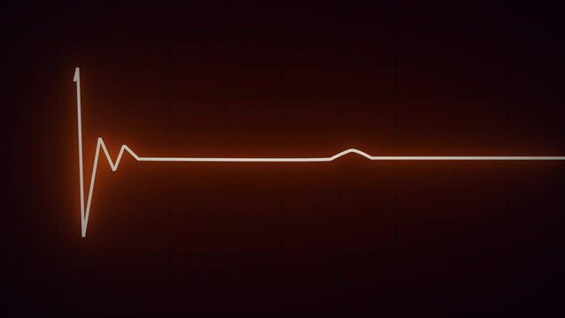 Emergency ekg monitor glowing neon heart pulse Heart beat Electrocardiogram