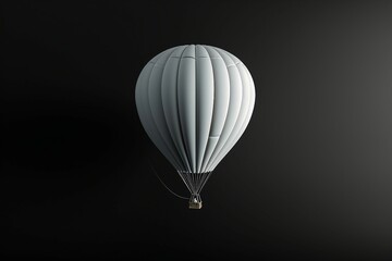 Obraz premium White Hot-Air Balloon JPG by Generative A.I.
